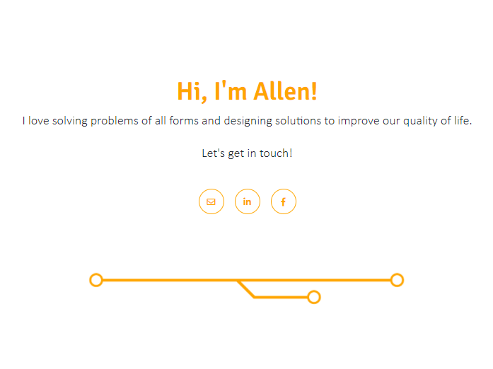 Image of website landing page